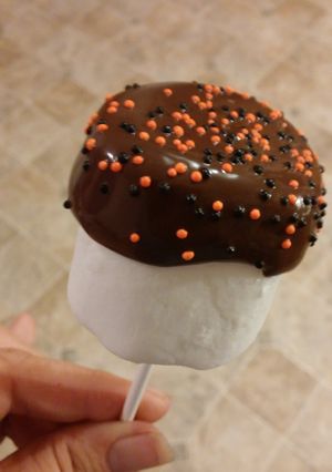A picture of Halloween Marshmallow Pops.