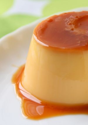 A picture of Smooth, Creamy, Baked Pudding.