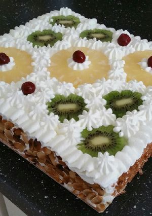 Une photo de Bavarois ananas