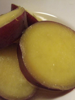 A picture of Sweet Potato with a Honey Salt Compote.