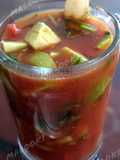 Refreshing mexican shrimp cocktail