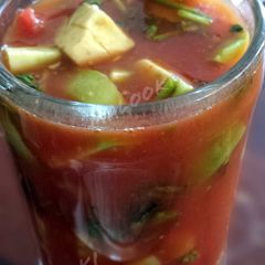 A picture of Refreshing mexican shrimp cocktail.