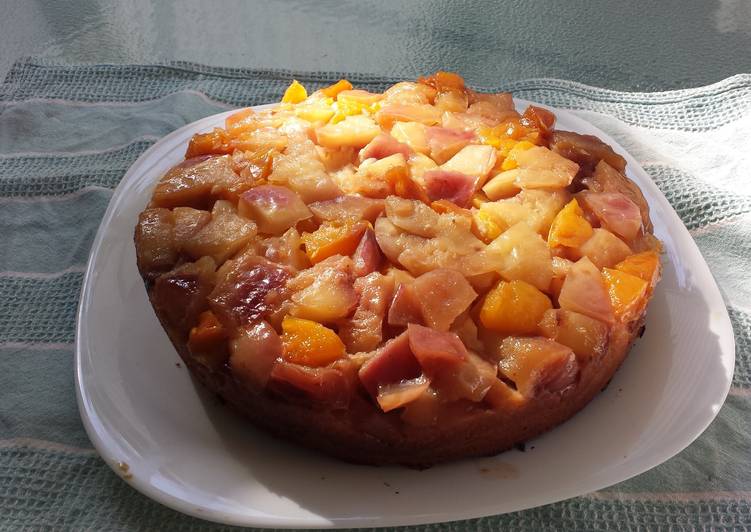 Steps to Make Perfect Nectarine upside-down cake