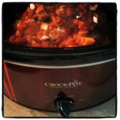 A picture of Crockpot pork green chile stew.