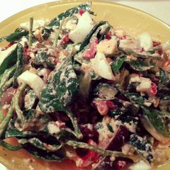 A picture of Egg and Spinach Salad.