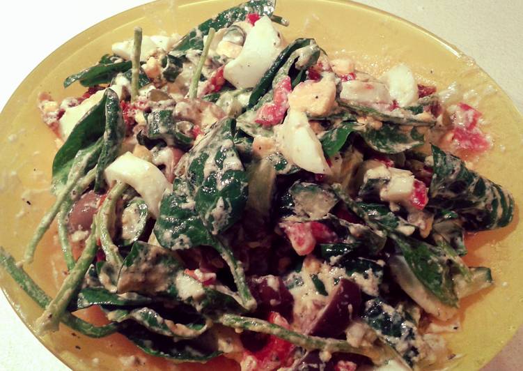 Recipe of Speedy Egg and Spinach Salad