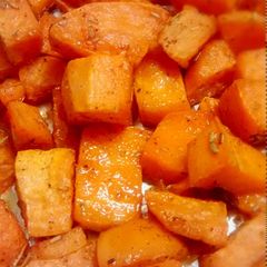 A picture of Rosemary Roasted Sweet Potatoes.