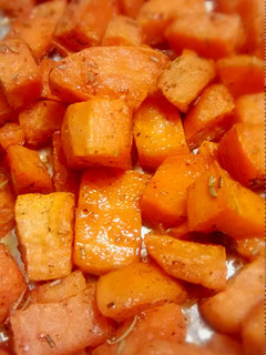 A picture of Rosemary Roasted Sweet Potatoes.
