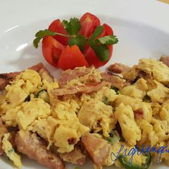 A picture of "How you like it" Simple Ham & Eggs.