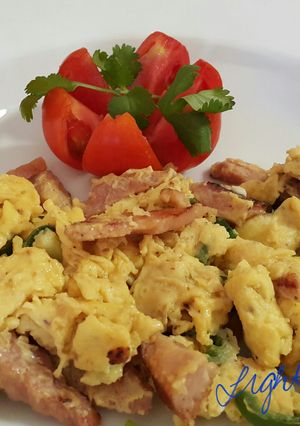 A picture of "How you like it" Simple Ham & Eggs.
