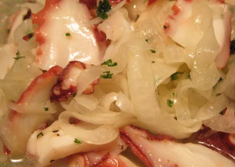Steps to Make Homemade Easy Marinated Octopus and Onion