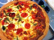 A picture of feta spinach quiche