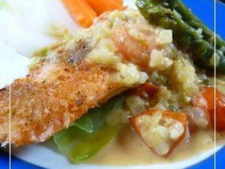 Easy Steps to Make Recipes Baked Fish and Breadcrumbs with Easy Sauce the So Delicious Tasty.