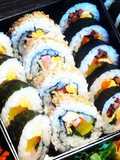 3 Different Kimbaps (Korean Seaweed Rolls)