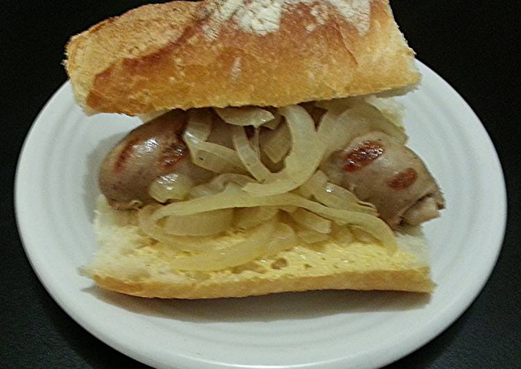 Recipe of Favorite Super Bowl Brats &amp; Knocks in Beer