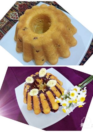 عکسی از دستور کیک کشمشی گردو