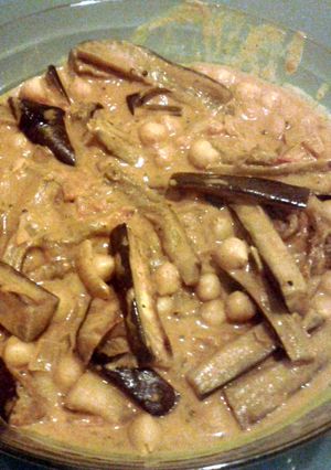 A picture of Aubergine & Chickpea Curry.