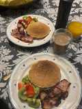 Desayuno Festivo: Tortitas de trigo sarraceno y bacon