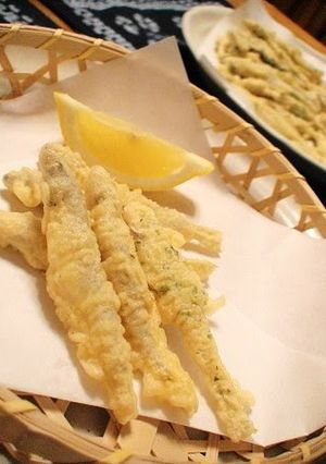 A picture of Crispy Fried Pond Smelt Tempura.