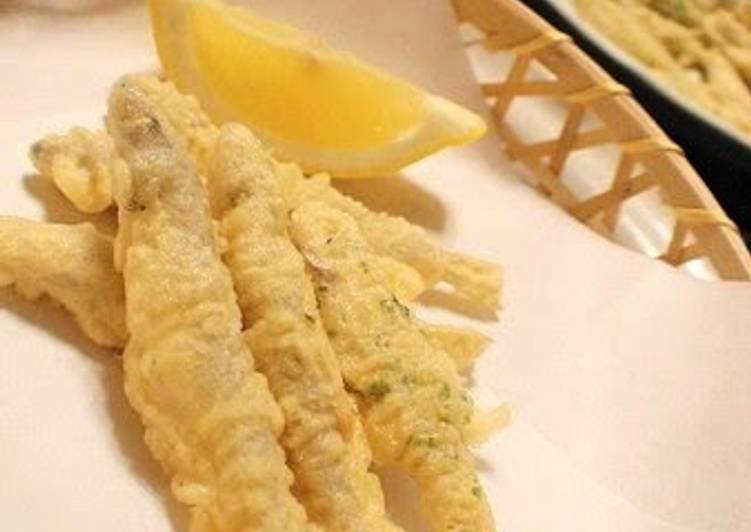 Recipe of Super Quick Homemade Crispy Fried Pond Smelt Tempura