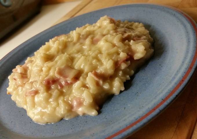 Step-by-Step Guide to Make Super Quick Homemade Bacon and cayenne risotto