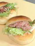 Cured Ham, Cheese and Vegetable Sandwiches