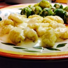 A picture of Gnocchi With Rich Creamy Fontina Sauce.