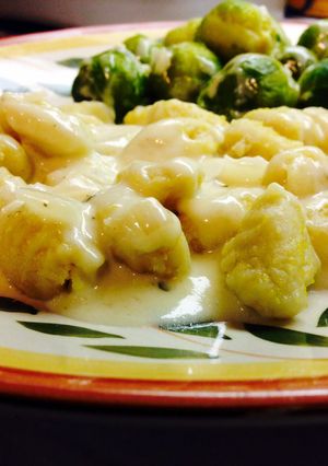 A picture of Gnocchi With Rich Creamy Fontina Sauce.