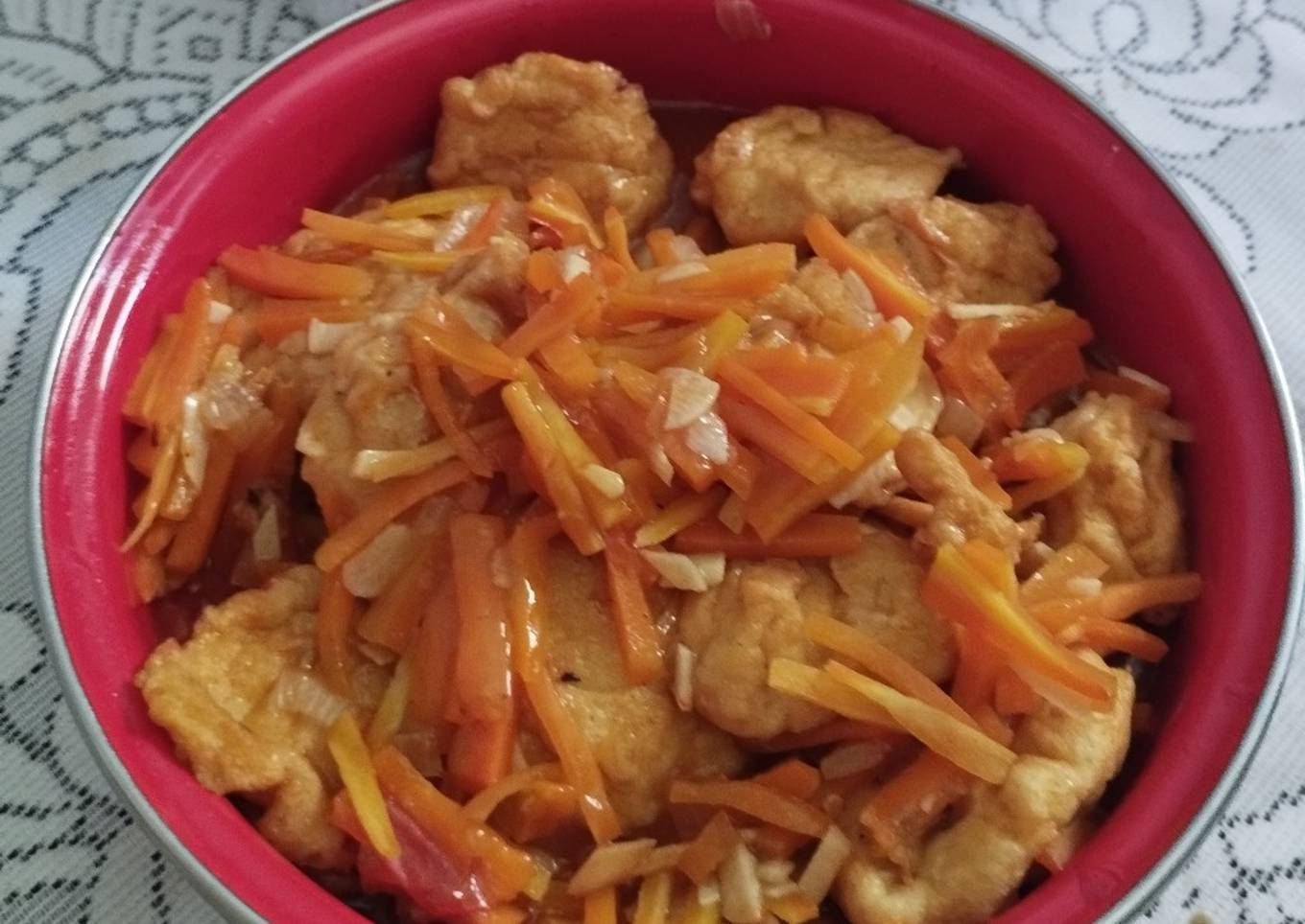 Bola Bola Tahu Udang Asam Manis