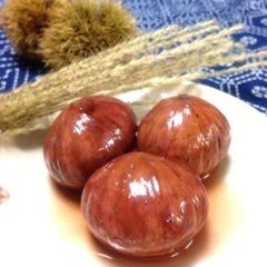 A picture of Precious Gems - Candied Chestnuts in their Inner Skins.