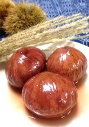 A picture of Precious Gems - Candied Chestnuts in their Inner Skins.