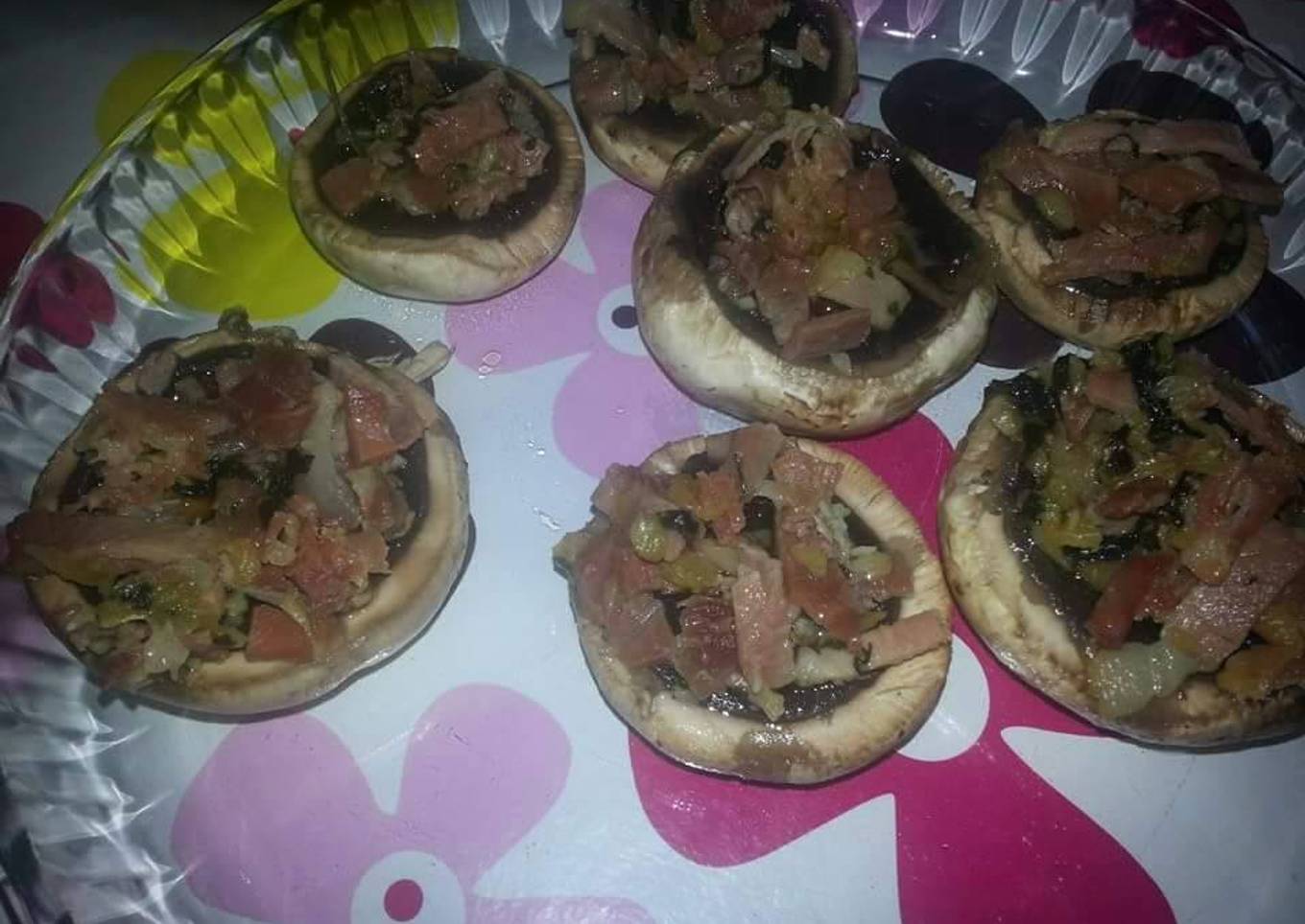 Champiñones rellenos de jamón Thermomix