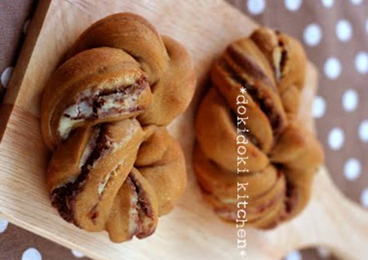 Recipe of Perfect Use A Bread Machine ♡ Tiramisu Flavored Twisted Heart Rolls