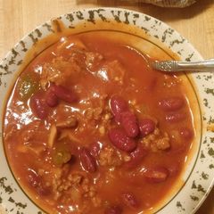 A picture of Homemade chili.