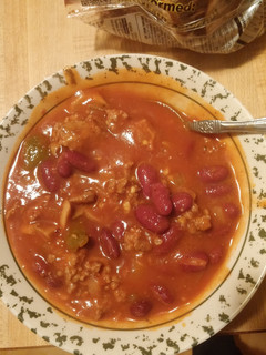 A picture of Homemade chili.