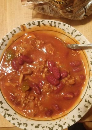 A picture of Homemade chili.