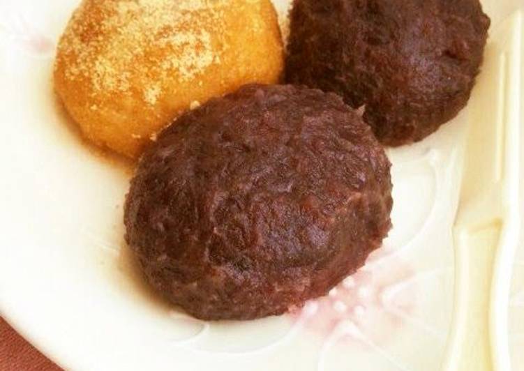 Recipe of Speedy Easy Ohagi Rice Cakes Made with Pre-Cut Mochi and Rice