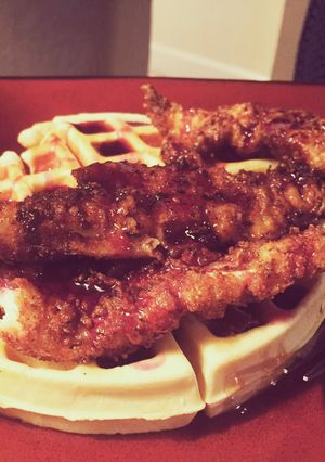 A picture of Fried Chicken: The PERFECT breading.