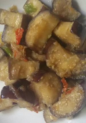Foto resep Tumis terong pedas gurih
