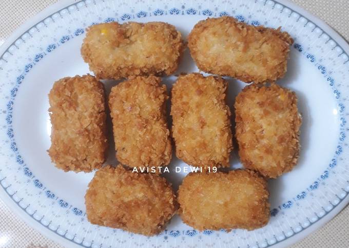 Cara Gampang Membuat #235.Nugget Tahu Kornet Gurih Awet Kriuknya Walau Sdh Dingin Anti Gagal