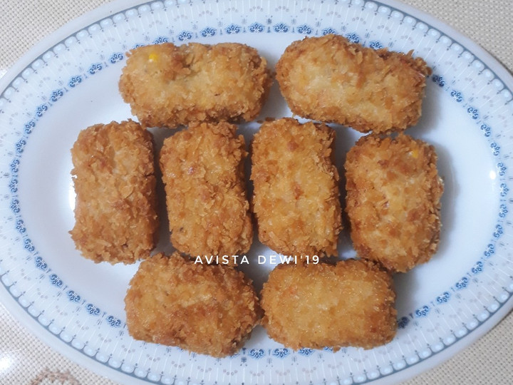 Cara Gampang Membuat #235.Nugget Tahu Kornet Gurih Awet Kriuknya Walau Sdh Dingin Anti Gagal