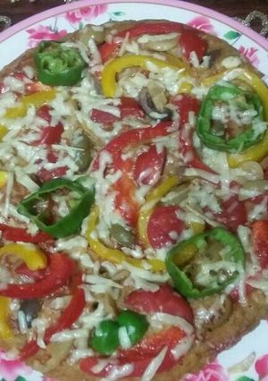 صورة لوصفة بيتزا الطاسه..🍕🍕🍟