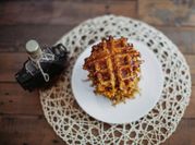 A picture of hashbrown and egg