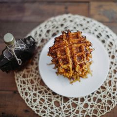 A picture of Sweet Potato Hash Brown Waffles.