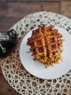 A picture of Sweet Potato Hash Brown Waffles.