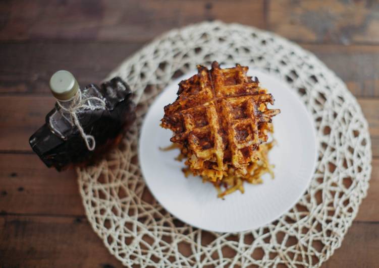 Steps to Prepare Ultimate Sweet Potato Hash Brown Waffles