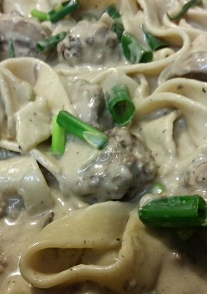 A picture of Stroganoff Meatballs ala Nan.