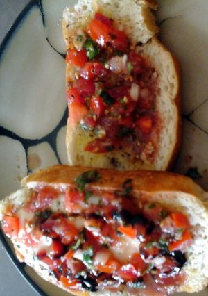 A picture of Bruschetta.
