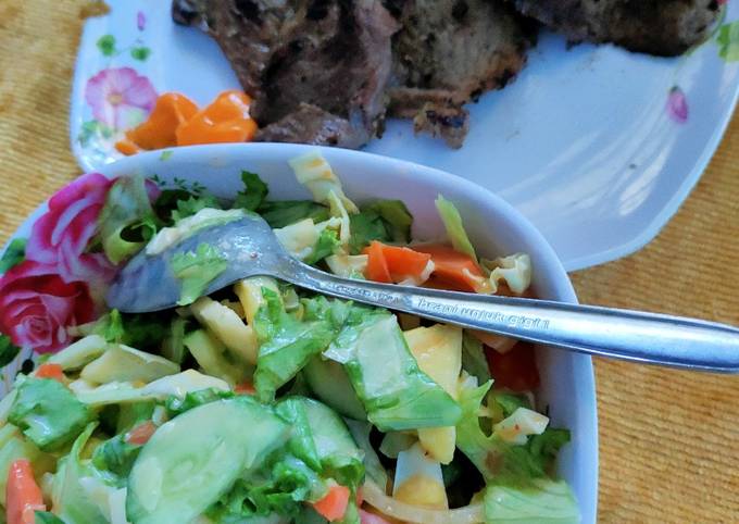 Cara membuat Salad sayur mentah
