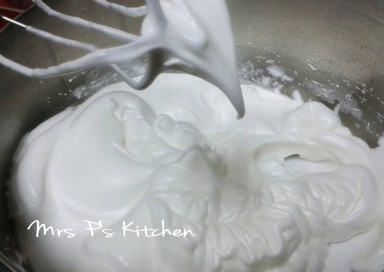 Mrs Ps Kitchen 發表的 烘焙小技巧 如何輕鬆打發蛋白霜食譜 Cookpad
